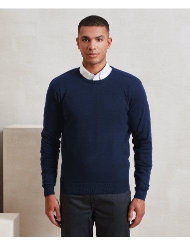 PRE-PR692-Pull ras-du-cou en coton majoritaire pour homme